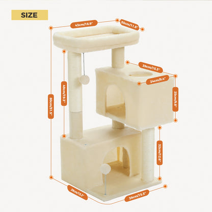 Multi-Level Cat Scratching Post and Bed, 3 Levels (Medium)