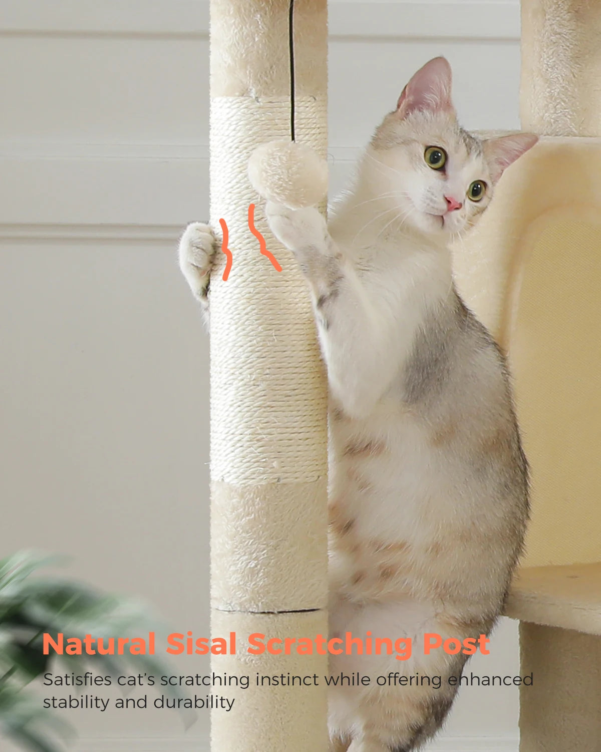 Multi-Level Cat Scratching Post and Bed, 3 Levels (Large)