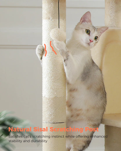 Multi-Level Cat Scratching Post and Bed, 3 Levels (Large)
