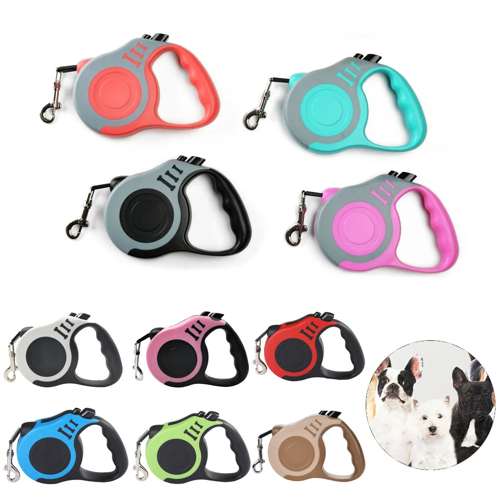 3m 5m Dog Leash Strong Nylon Puppy Lead For Small Medium Large Dogs Cats Automatic Retractable Durable