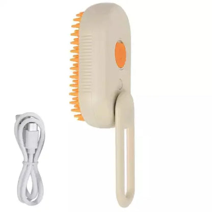 Electric Cat Steam Brush – 3-In-1 Pet Grooming Comb with Water Spray for Cats and Dogs, USB Rechargeable
