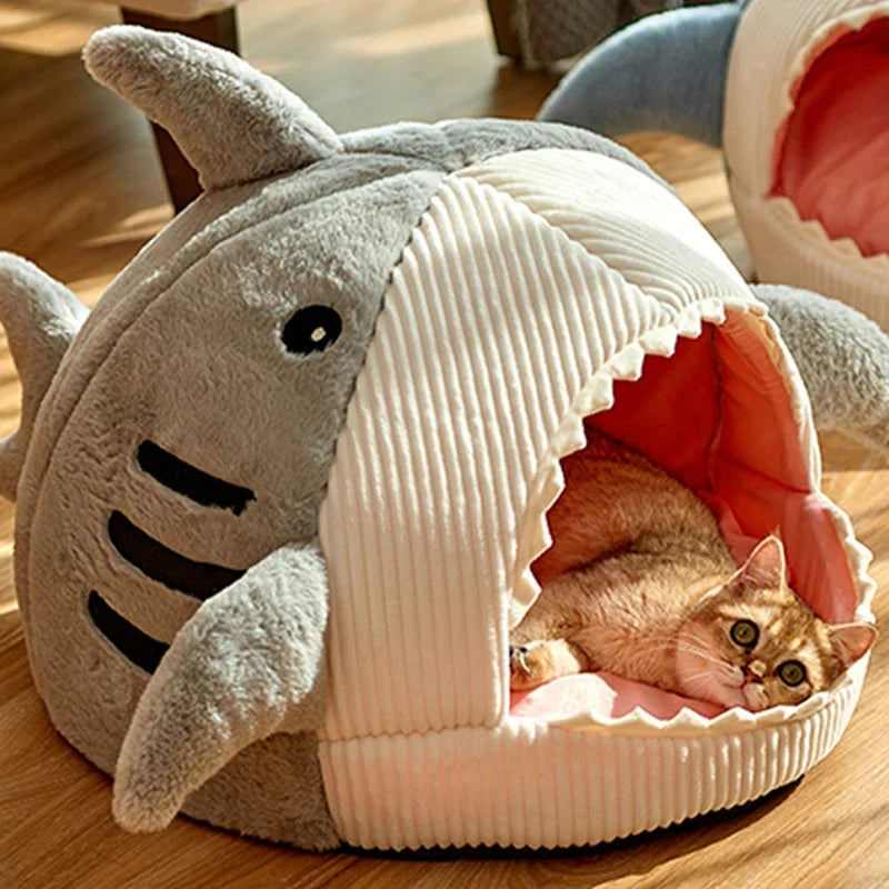 Luxury Plush Shark Pet Bed