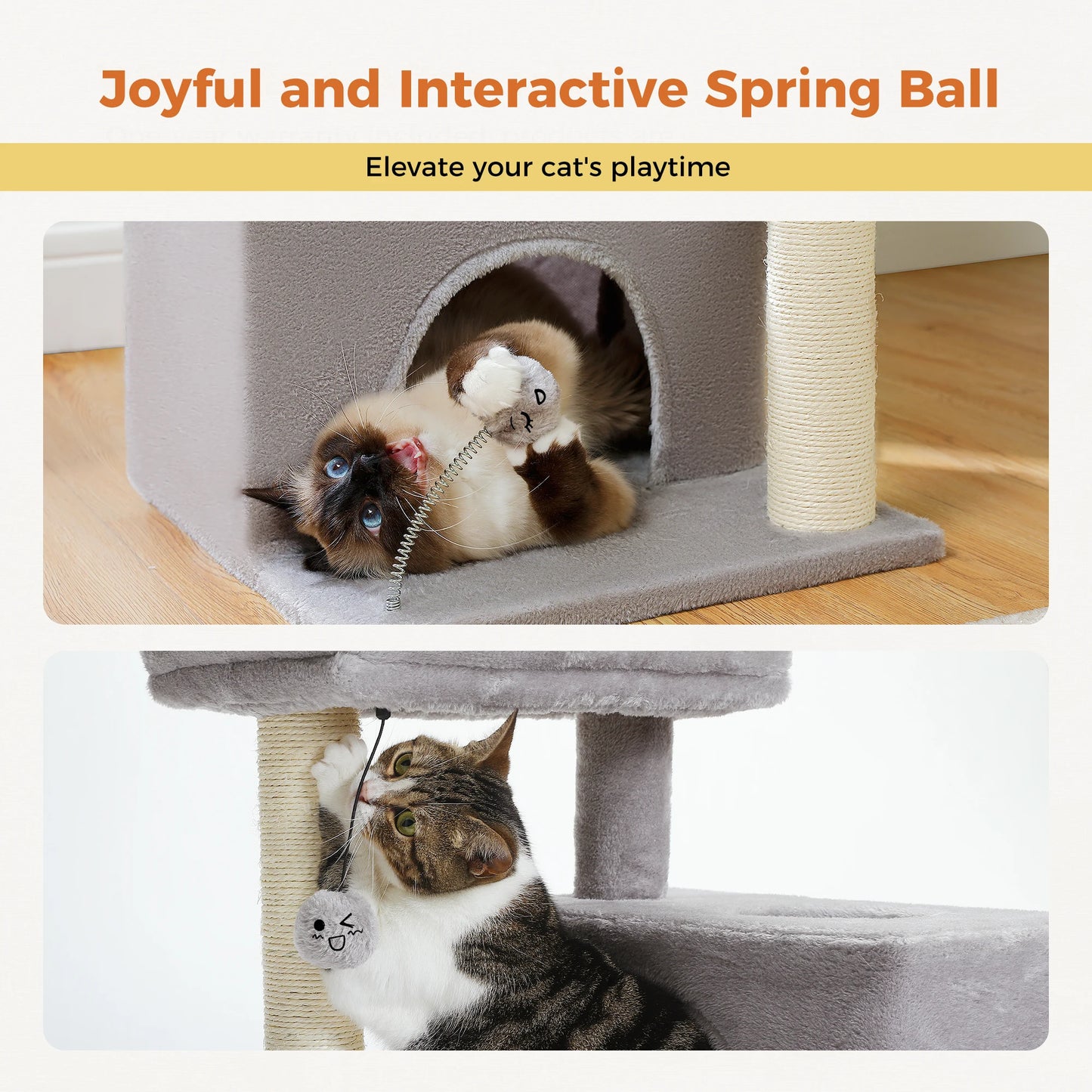 Multi-Level Cat Scratching Post and Bed, 3 Levels (Medium)