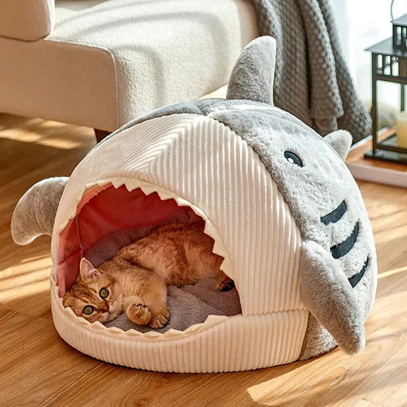 Luxury Plush Shark Pet Bed