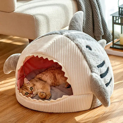 Luxury Plush Shark Pet Bed