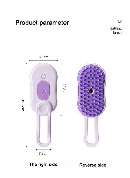 Electric Cat Steam Brush – 3-In-1 Pet Grooming Comb with Water Spray for Cats and Dogs, USB Rechargeable