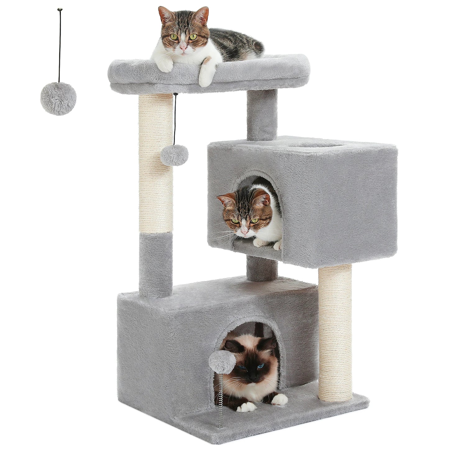 Multi-Level Cat Scratching Post and Bed, 3 Levels (Medium)