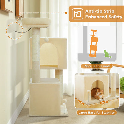 Multi-Level Cat Scratching Post and Bed, 3 Levels (Large)