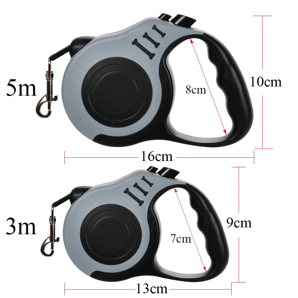 3m 5m Dog Leash Strong Nylon Puppy Lead For Small Medium Large Dogs Cats Automatic Retractable Durable