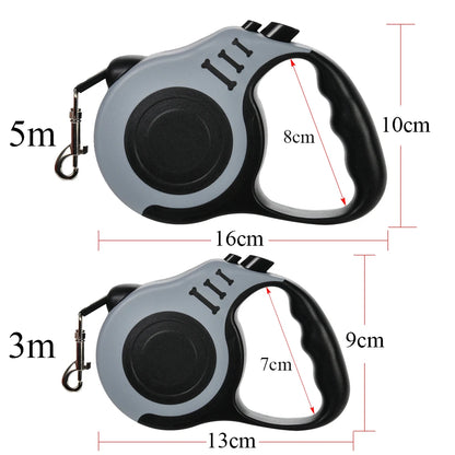 3m 5m Dog Leash Strong Nylon Puppy Lead For Small Medium Large Dogs Cats Automatic Retractable Durable