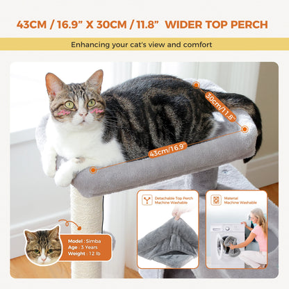 Multi-Level Cat Scratching Post and Bed, 3 Levels (Medium)