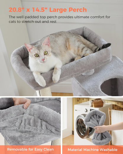 Multi-Level Cat Scratching Post and Bed, 3 Levels (Large)