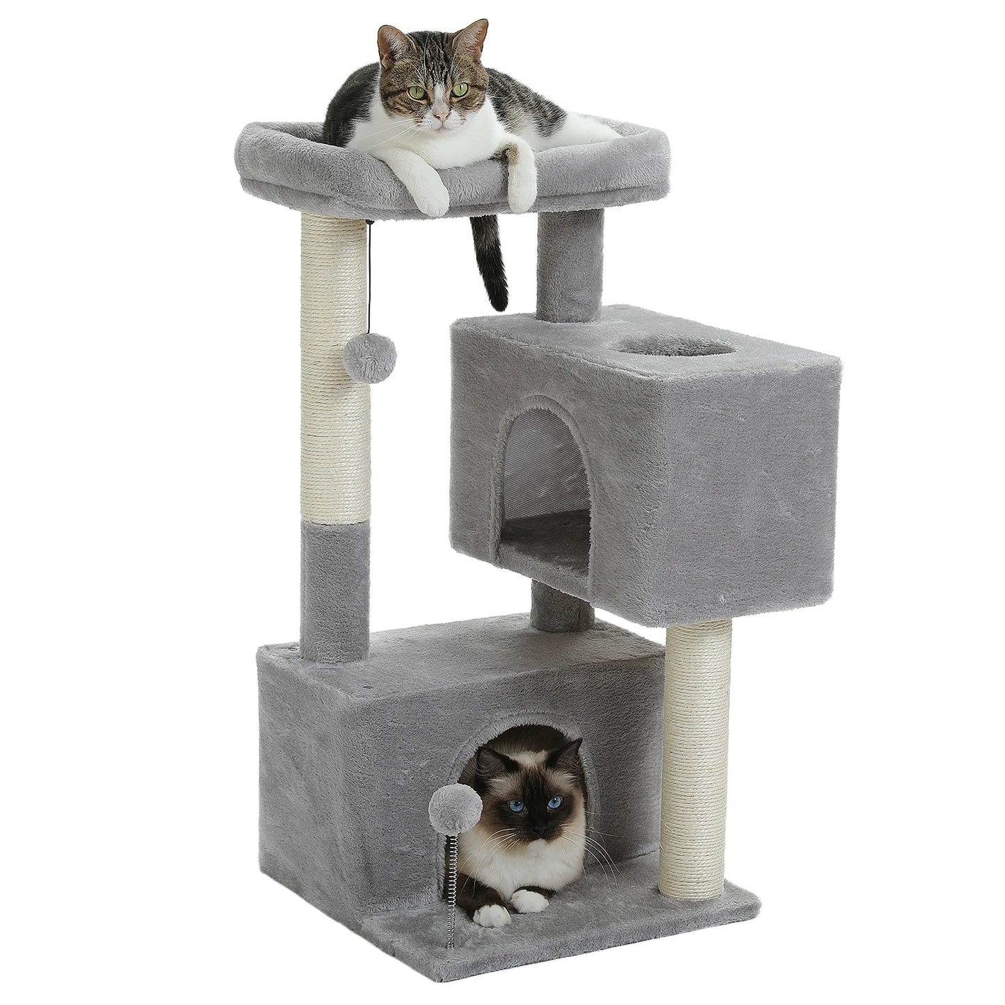 Multi-Level Cat Scratching Post and Bed, 3 Levels (Medium)