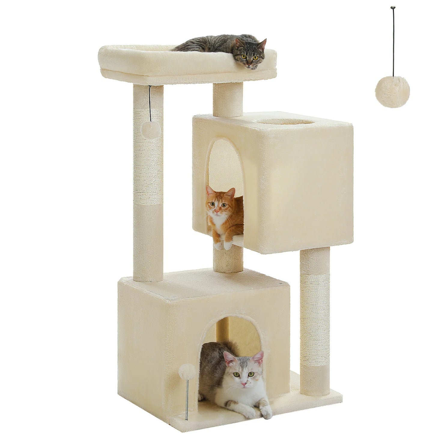 Multi-Level Cat Scratching Post and Bed, 3 Levels (Large)