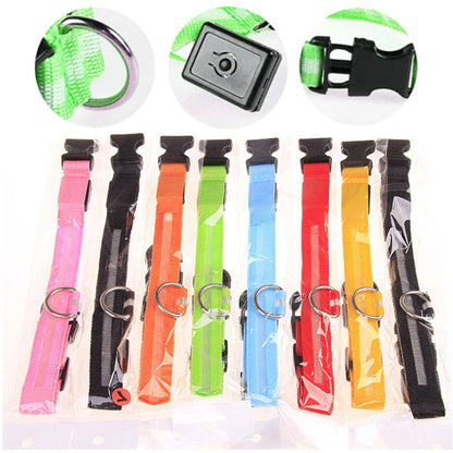 USB Rechargeable Luminous Collar Adjustable Led Glowing Dog Collar for Large Small Dogs
