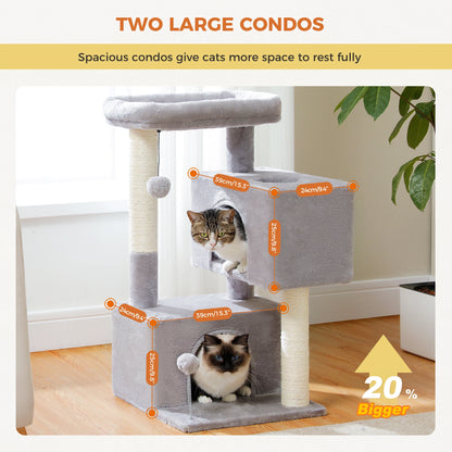 Multi-Level Cat Scratching Post and Bed, 3 Levels (Medium)