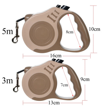3m 5m Dog Leash Strong Nylon Puppy Lead For Small Medium Large Dogs Cats Automatic Retractable Durable