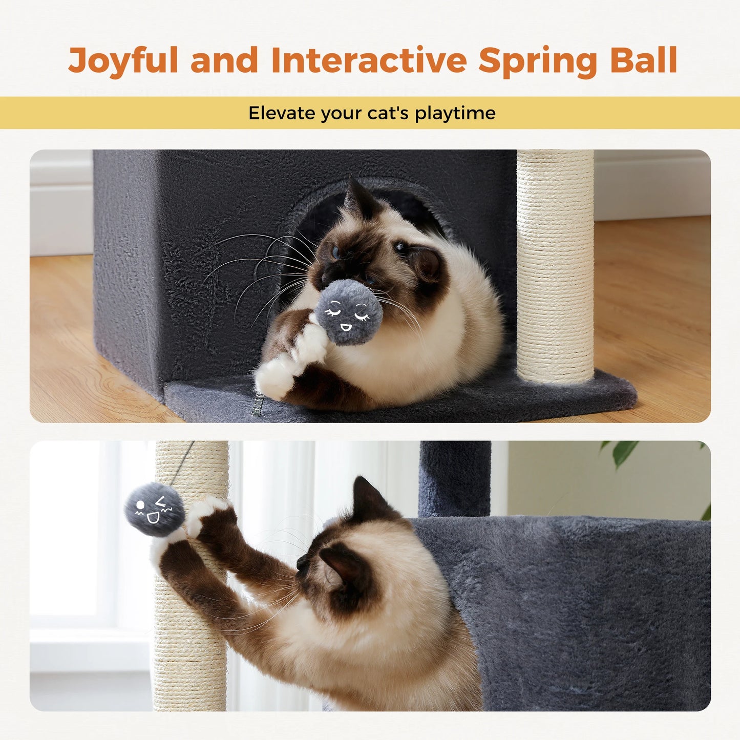 Multi-Level Cat Scratching Post and Bed, 3 Levels (Medium)