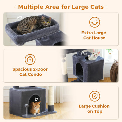 Multi-Level Cat Scratching Post and Bed, 3 Levels (Large)