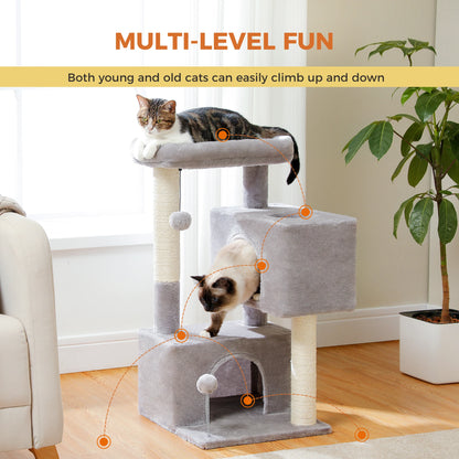 Multi-Level Cat Scratching Post and Bed, 3 Levels (Medium)