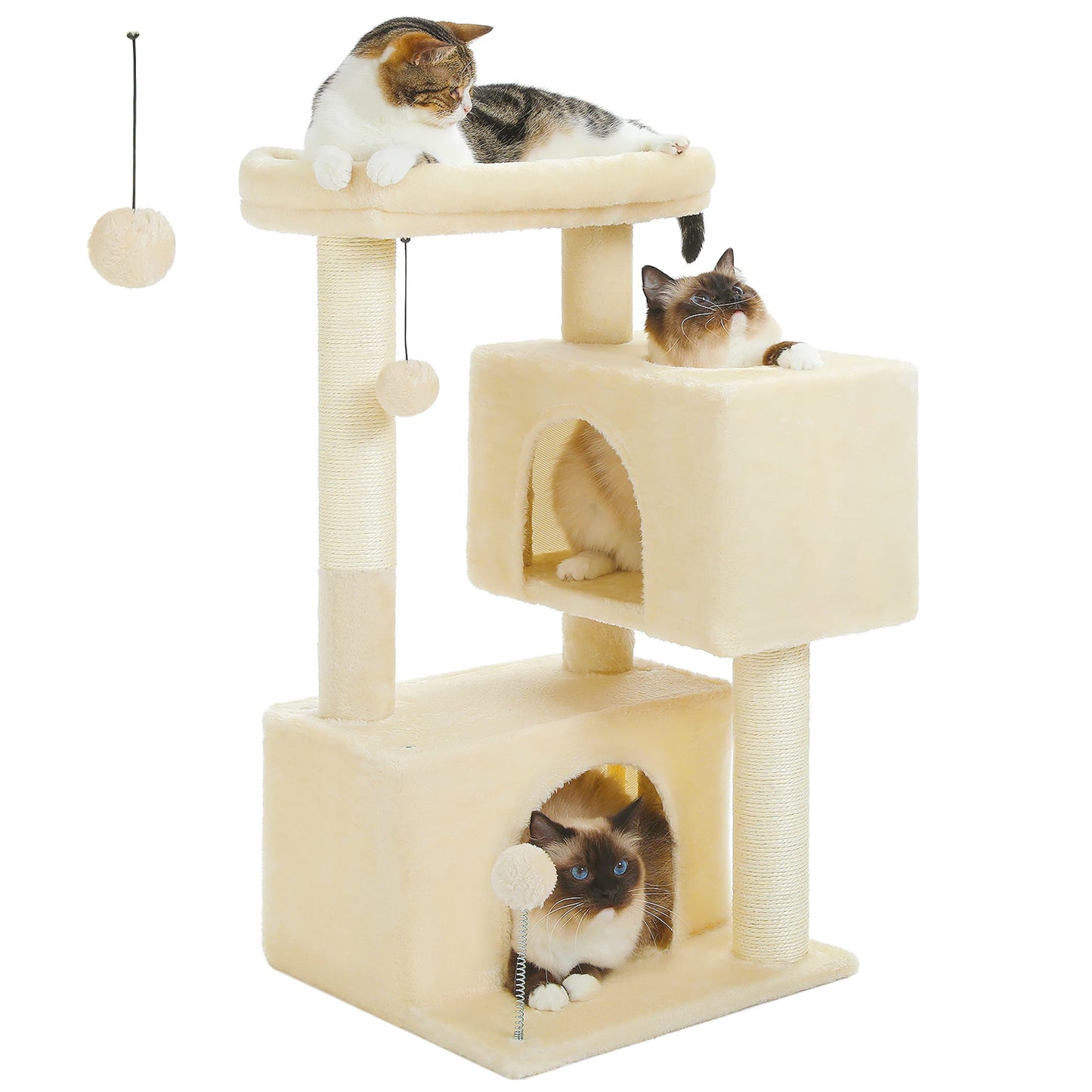 Multi-Level Cat Scratching Post and Bed, 3 Levels (Medium)