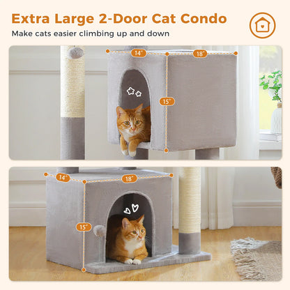 Multi-Level Cat Scratching Post and Bed, 3 Levels (Large)